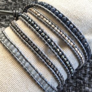 Chan Luu Beaded Leather Wrap Bracelet